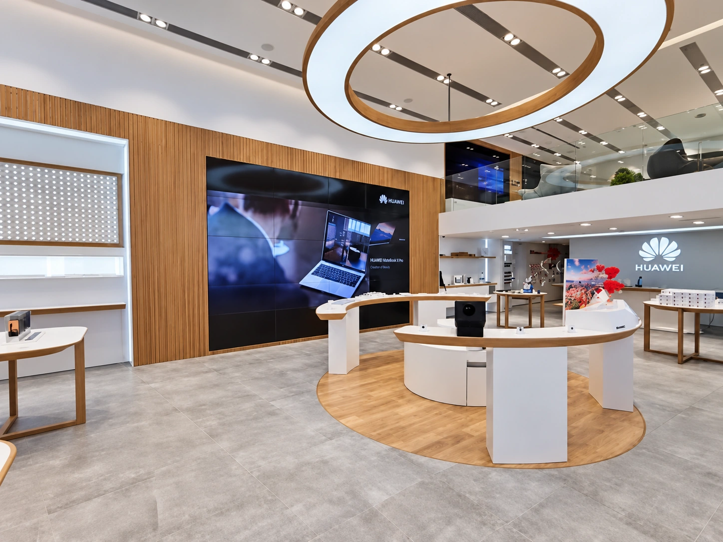 Huawei display tables and wall displays