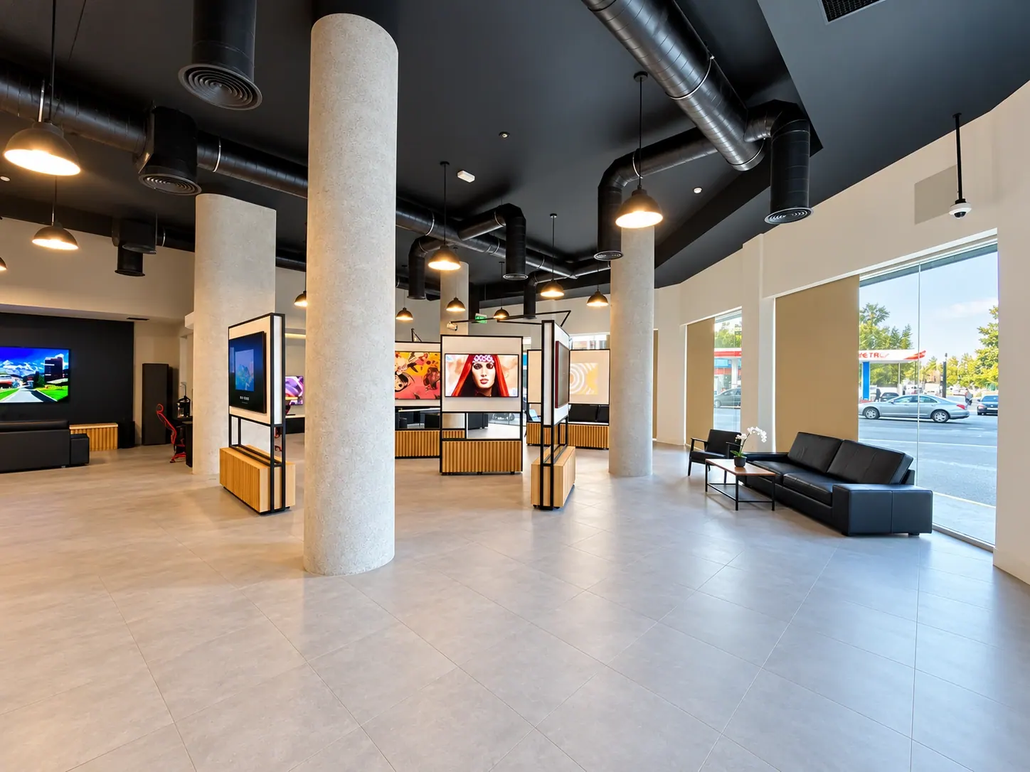 Samsung Cx Premium Lounge — вход и места для посетителей